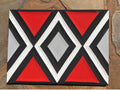 Traditional Imigongo - Black White Red Geometric